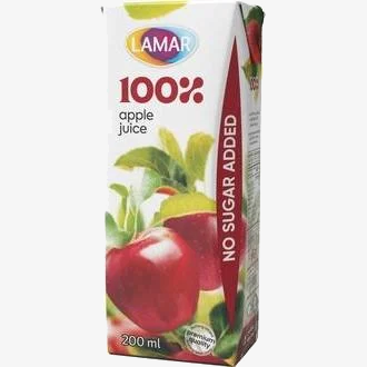 عصير لامار تفاح 200ملل طبيعى 100% بدون اضافه سكر